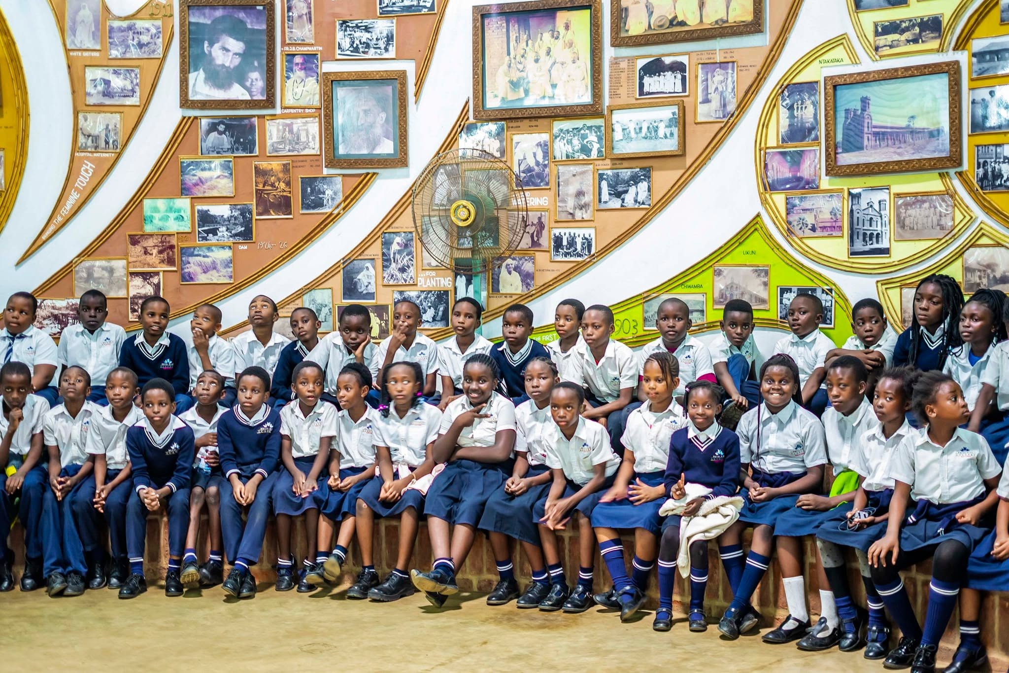 Royal Kidz Academy learners outside on campus